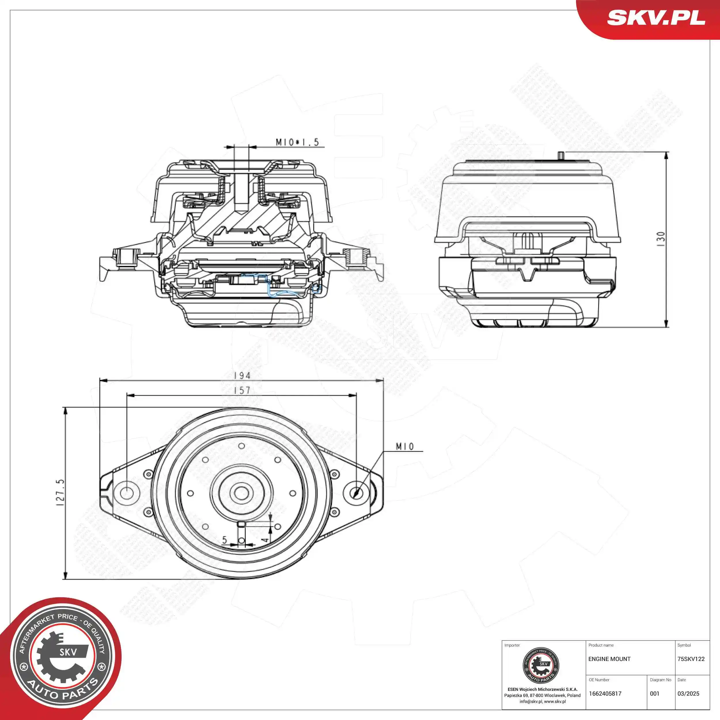 Mounting, engine